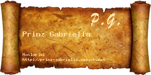 Prinz Gabriella névjegykártya